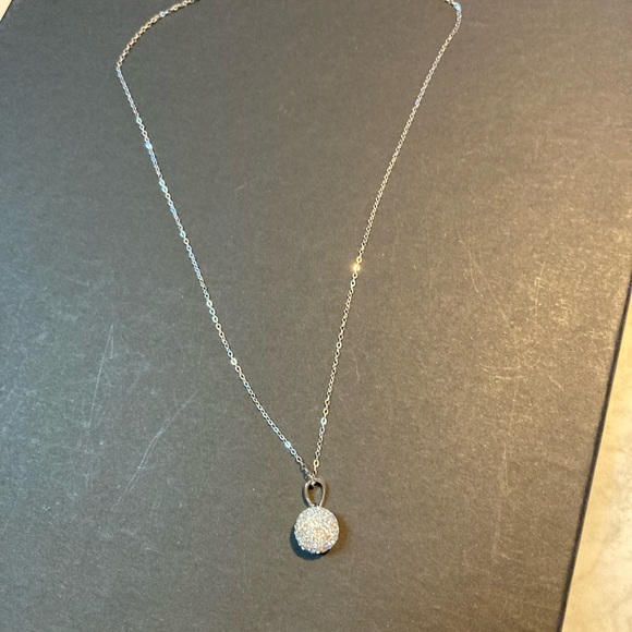 TOCARA. Louise. Crystal fantasy ball 925 Silver chain. 17” + 2”. - Picture 2 of 2